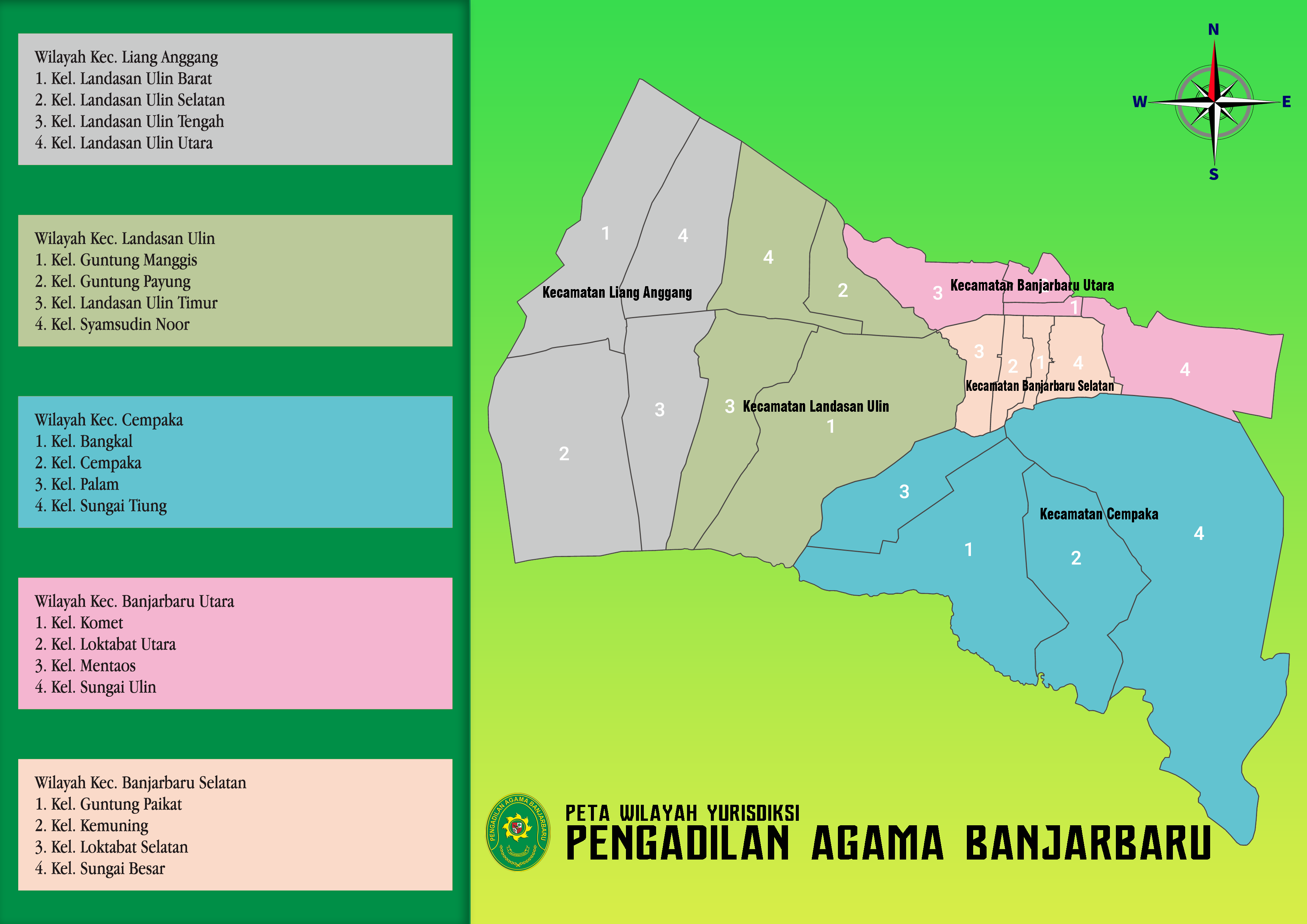 Peta Yurisdiksi PA Banjarbaru
